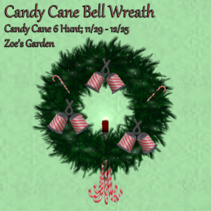 Candy Cane Bell Wreath Hunt AD